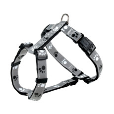 Шлея Trixie Silver Reflect для собак, з лапками, світловідбиваюча, XS-S 30-40 см/15 мм (сіра)