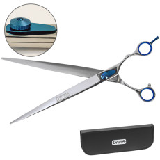 Прямі ножиці Davis Extreme Edge BLUE Straight для стрижки собак, 10, 25,4 см