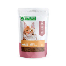 Ласощі Nature`s Protection Duck Breast Strips для котів, смужки з качиної грудки, 75 г