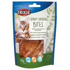 Ласощі Trixie Premio Catnip Chicken Bites для котів шматочки з курячою грудкою і котячою м`ятою 50 г