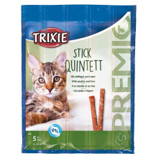 Ласощі Trixie Premio Stick Quintett для котів палички з домашньою птицею та печінкою 5 г 5 шт