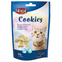 Ласощі Trixie Cookies для кішок, з лососем і котячою м`ятою, 50 г