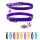 Ошейник CoLLaR GLAMOUR с резинкой для кошек 9мм/22-30см фиолетовый