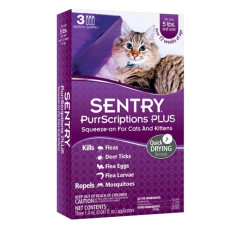 Sentry PurrScriptions  капли от блох и клещей для кошек весом от 2,2 кг 1,4 мл