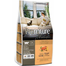 Сухий корм Pronature Holistic Duck&Orange для котів з качкою з апельсином, 2,72 кг