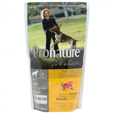 Сухой корм Pronature Holistic Dog Duck&Orange для собак, утка с апельсином, 340 г