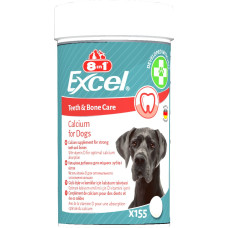 Витамины 8in1 Excel Calcium для щенков и взрослых собак для зубов и костей кальций155 шт