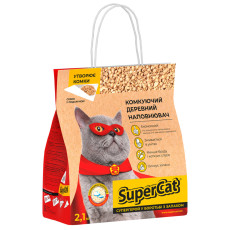 Наполнитель Super Cat  комкующийся, 2,1 кг