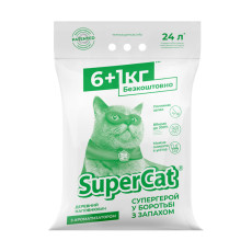 Наполнитель SuperCat для туалета с ароматом, 6+1кг