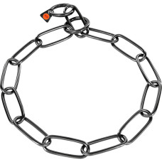 Ошейник для собак Sprenger Extra Long Link, широкое звено, M 72 см, черная сталь