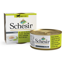 Вологий корм Schesir Chicken with Apple для собак, з куркою та філе філе в желе, 150 г
