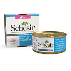 Вологий корм Schesir Tuna Aloe Puppy для цуценят, з тунцем та алоє в желе, 150 г