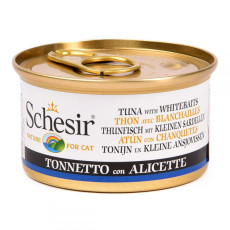 Вологий корм Schesir Tuna&Whitebaits для котів з тунцем та снетками, 85 г
