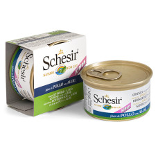 Вологий корм Schesir для кошенят з куркою та алое, 85 г
