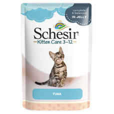 Вологий корм Schesir для кошенят з тунцем у желе, 85 г