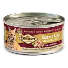 Вологий корм Carnilove Chicken & Lamb для кішок, курка та ягня, 100 г