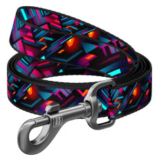 Поводок для собак нейлоновый WAUDOG Nylon, рисунок Бесконечные миры, M, Ш 20 мм, Длина 122 см