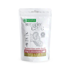 Ласощі Nature`s Protection Superior Care Snacks For Dogs Rabbit Ears With Duck для котів кролячі вуха з качко, 75 г