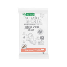 Беззернові ласощі Nature`s Protection SC White Dogs Clear Vision для собак з білим окрасом шерсті з лососем, 110 г