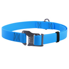 Ошейник WAUDOG Waterproof, водостойкий, пряжка крючок, размер L, голубой