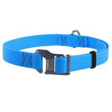 Ошейник WAUDOG Waterproof, водостойкий, пряжка крючок, размер L, голубой