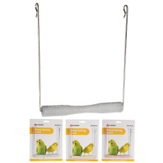 Игрушка для птиц Swing Sand Perch, качели с песчаной жердочкой, 14х1,5 см, Karlie-Flamingo