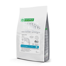 Беззерновий сухий корм Nature`s Protection SC White Dogs для собак усіх розмірів та стадій життя з білою шерстю з білою рибою, 4 кг