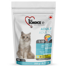 Сухий корм 1st Choice Adult Healthy Skin&Coat для котів з лососем, 350 г