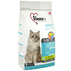 Сухий корм 1st Choice Adult Healthy Skin&Coat для котів з лососем, 10 кг