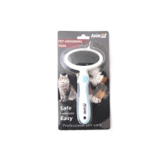 Пуходерка AnimAll Groom для животных, М, голубая