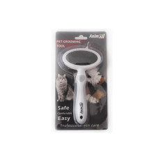 Пуходерка AnimAll Groom для животных, М, серая