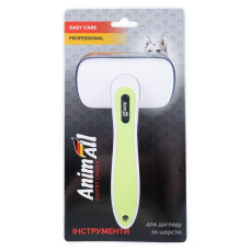 Пуходерка с автоматической системой очистки AnimAll Groom для животных, зеленая