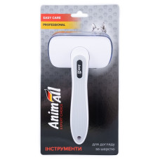 Пуходерка с автоматической системой очистки AnimAll Groom для животных, серая