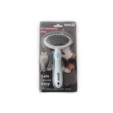 Массажная щетка AnimAll Groom для животных, голубая