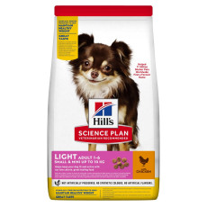 Сухий корм Hill`s SP Adult Light Small & Mini для схильних до зайвої ваги собак малих і міні порід, з куркою, 6 кг