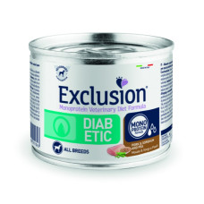 Вологий корм Exclusion Diabetic для собак із цукровим діабетом зі свининою, 200 г