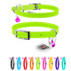 Ошейник CoLLaR GLAMOUR без украшений с резинкой для котят 9мм,/17-20см зелёный