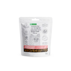 Беззернові ласощі Nature`s Protection SC White Dogs Growth&Development для молодих собак з білим окрасом з лососем, 110 г