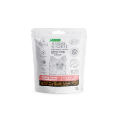 Беззерновые лакомства Nature`s Protection SC White Dogs Growth&Development для молодых собак с белым украшением с лососем, 110 г