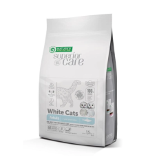 Беззерновий сухий корм Nature`s Protection SC White Cats для котів із білим забарвленням шерсті з оселедцем, 1.5 кг