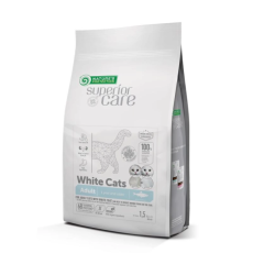 Беззерновий сухий корм Nature`s Protection SC White Cats для котів із білим забарвленням шерсті з оселедцем, 1.5 кг