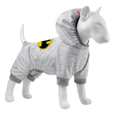 Комбінезон для собак WAUDOG Clothes малюнок Бетмен лого, софтшелл, XS25, B 32-36 см, С 22-25 см