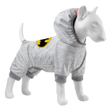Комбинезон для собак WAUDOG Clothes рисунок Бэтмен лого, софтшелл, XS25, B 32-36 см, С 22-25 см