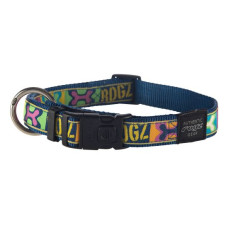 Ошейник для собак Rogz Fanci, поп-арт, XL 43-70 см, синий