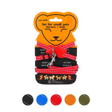 Шлея Dog Extreme из нейлона на планшете для морских свинок, декоративных крыс, красная