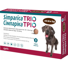 Жевательные таблетки Zoetis Симпарика ТРИО 40.1 - 60 кг, 1 таб