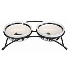 Миски Trixie Eat on Feet для собак, на металевій підставці, керамічні, 13 см, 2х250 мл