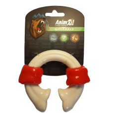 Игрушка кость-кольцо, red / white AGrizZzly