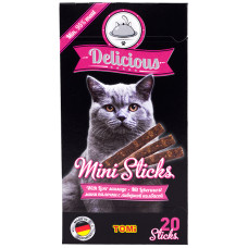Ласощі Tomi Delicious Mini Sticks Liver Sausage для котів з ліверною ковбасою, 40 г