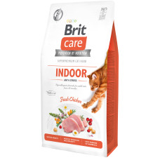 Сухий корм Brit Care Cat GF Indoor Anti-stress для котів, які постійно живуть у приміщенні, курка, 7 кг